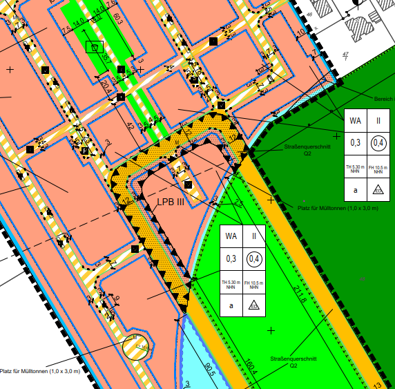 Bild für Planungsbeteiligung( Ausschnitt aus B-Plan 202 Südlich Wigboldstraße)
