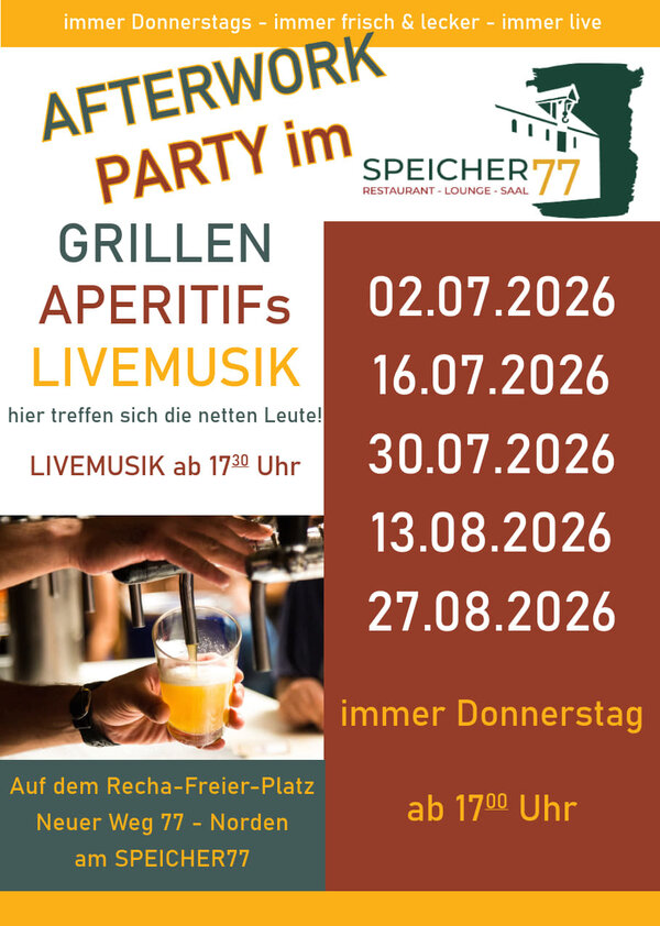 Afterwork-Party am Speicher 77