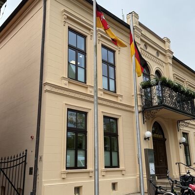 Flaggen am Rathaus