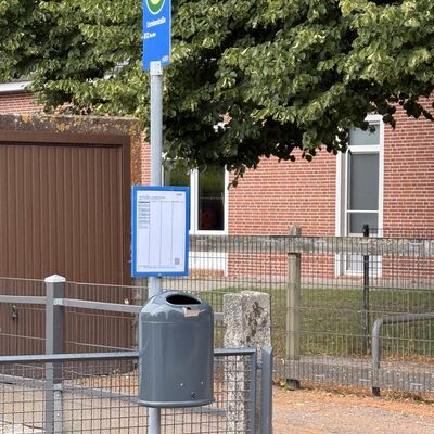 Bild vergr&ouml;&szlig;ern: M�llbeh�lter an Bushaltestelle
