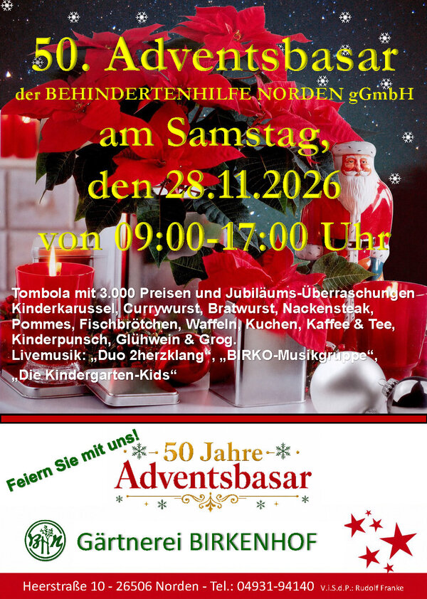 Bild vergr&ouml;&szlig;ern: 50. Adventsbasar G&auml;rtnerei Birkenhof