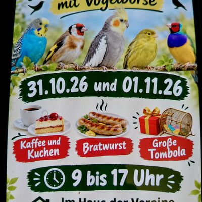 Vogelschau mit Vogelb&ouml;rse
